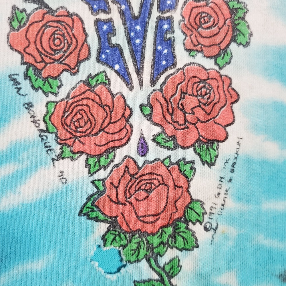 VINTAGE Grateful Dead Men Shirt Xl Tie Dye 1990 Liquid Blue Capricornus READ - Picture 12 of 16